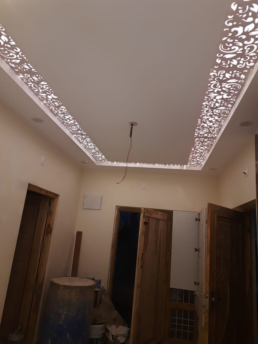 CNC border ceiling with cove lighting in Vizag