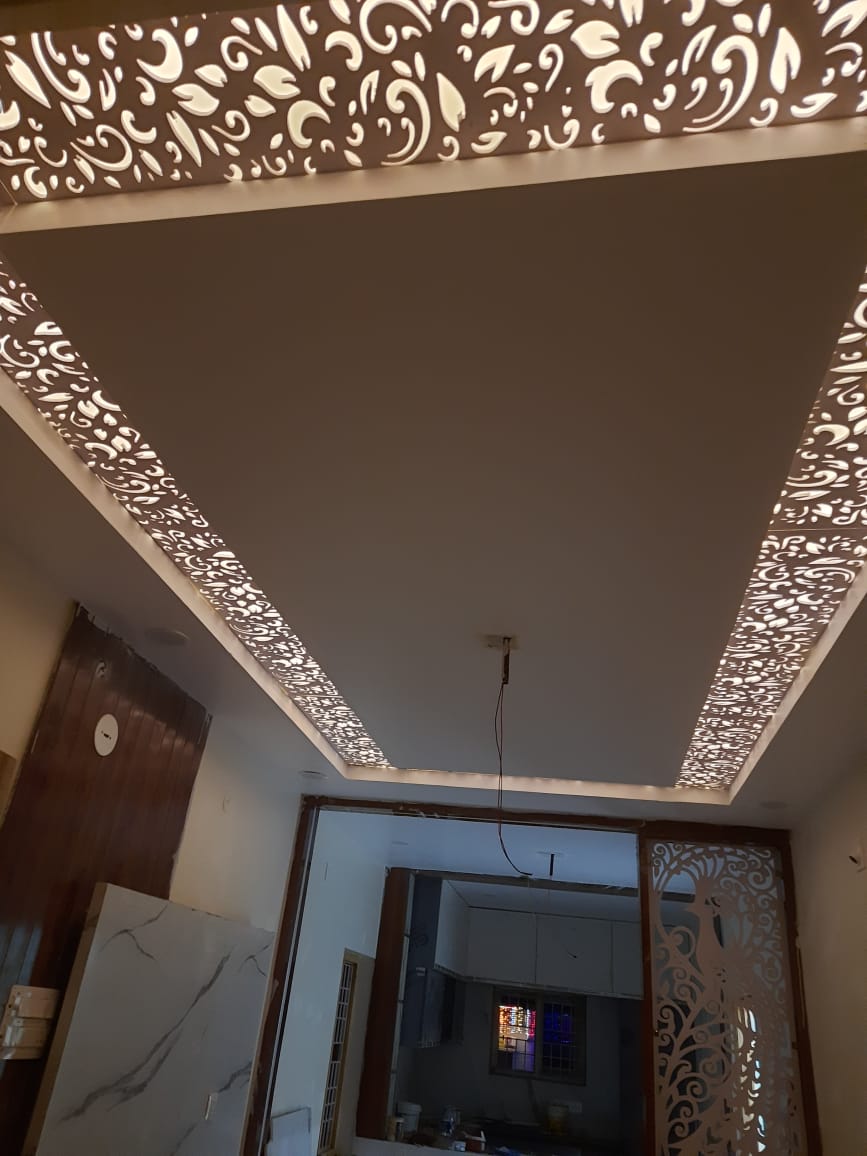 CNC border false ceiling with LED strip in Vizag