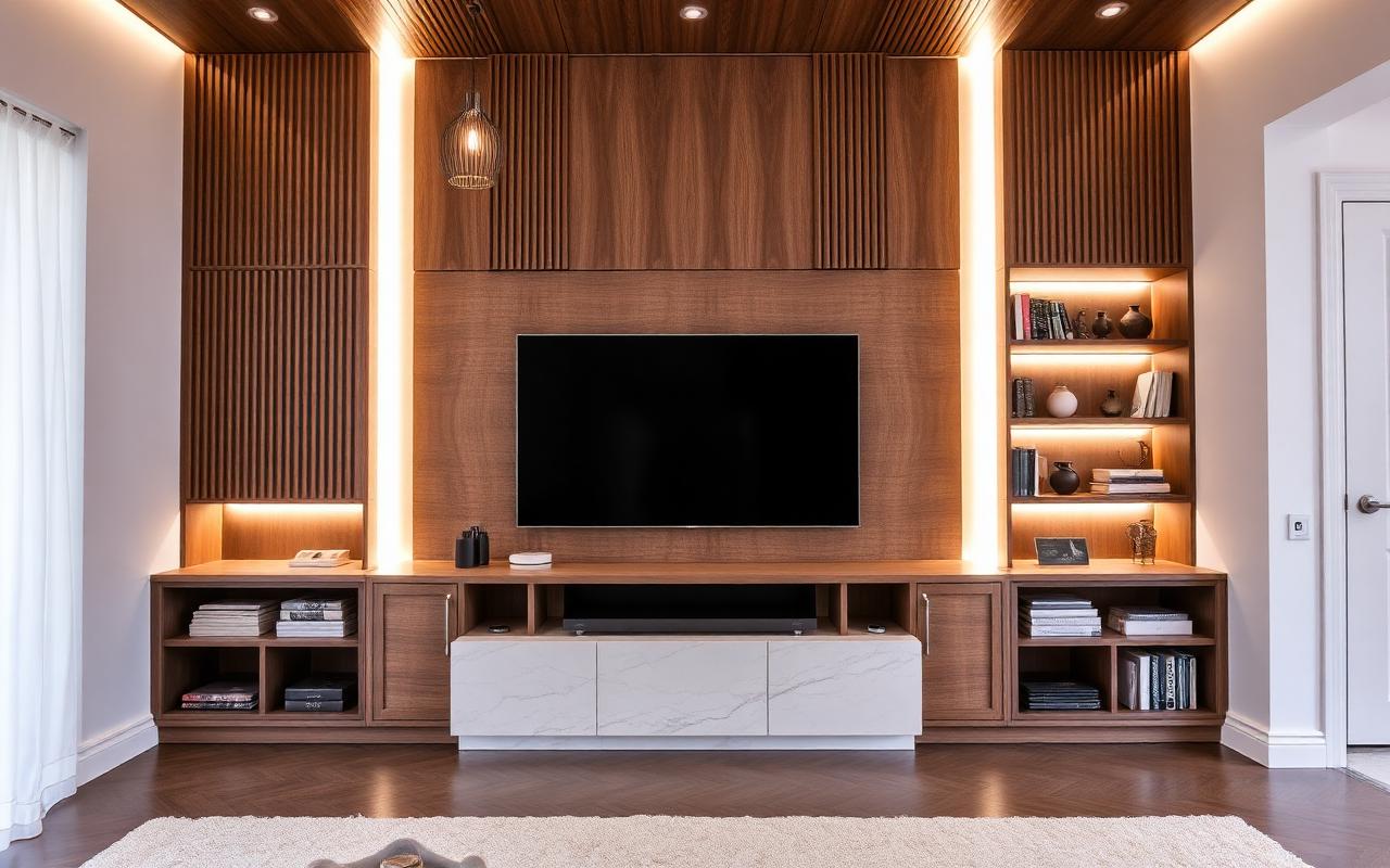 TV Units & Wall Paneling project 3 in Visakhapatnam, Vizianagaram & Srikakulam by MM Interiors Vizag